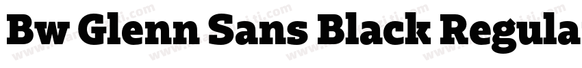 Bw Glenn Sans Black Regular字体转换